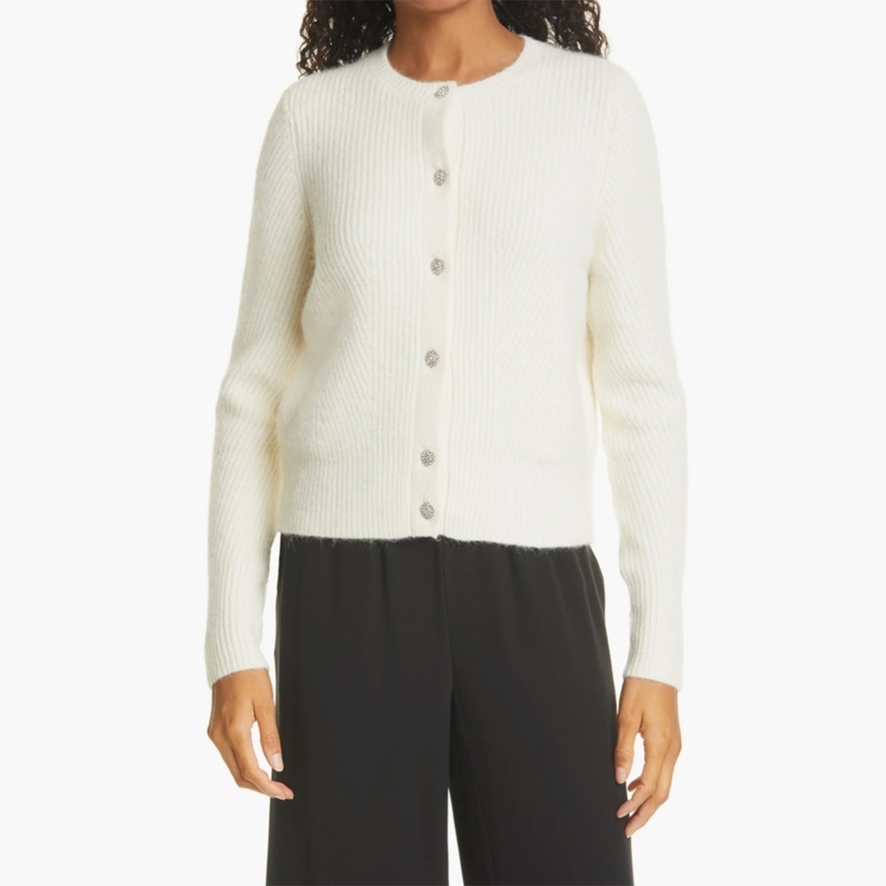 Ted Baker London - Rosi Ribbed Alpaca-blend Cardigan - White/Cream